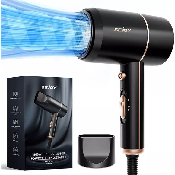 Hair Dryer 1800W Professional Ionic Hair Dryer 3 Heat Settings 2 Speed - Picture 1 of 2